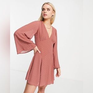 ASOS petite dress in deep rose